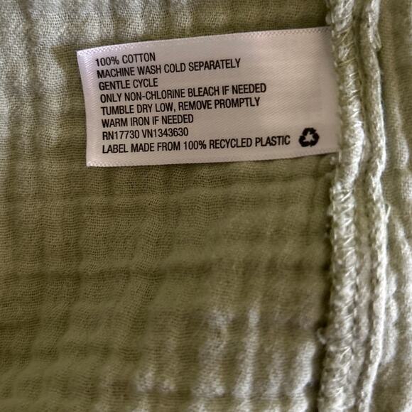 Universal Thread Dress 2X Green Puff Sleeve Gauzy Tier Boho Cowgirl Western - Picture 11 of 13